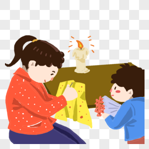 妈妈缝补衣服图片素材