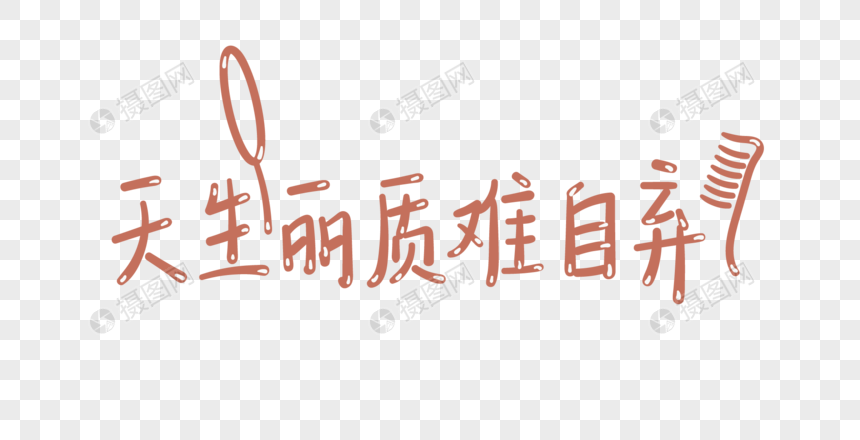 网络热词天生丽质字体