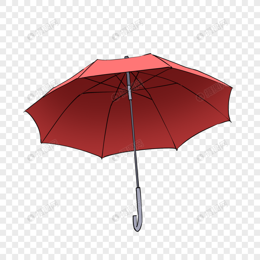 红色雨伞图片
