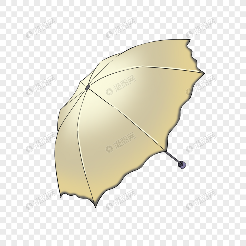 乳白色雨伞图片