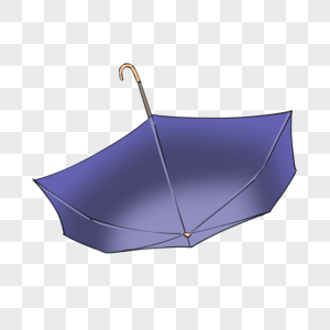 深蓝色雨伞图片