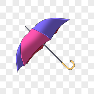 双色长柄雨伞图片