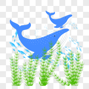 蓝色鲸鱼鱼群图片