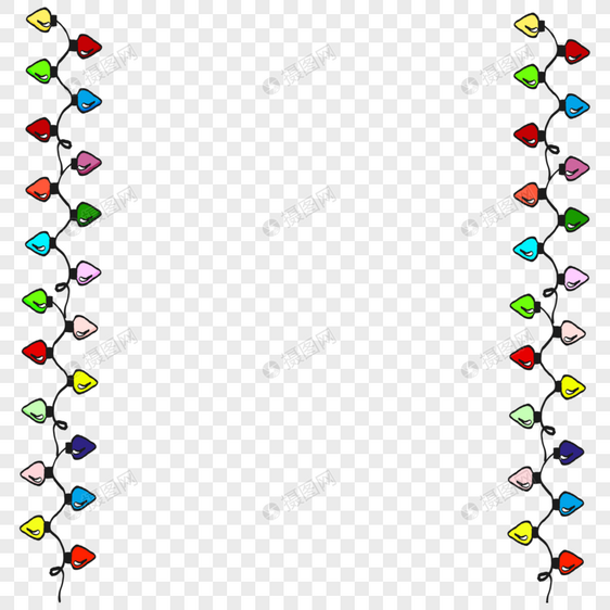 彩灯装饰边框图片