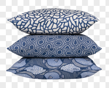青色枕头组合高清图片