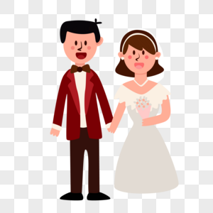 卡通人物结婚装饰图片