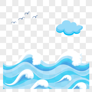蓝色海洋波浪图片