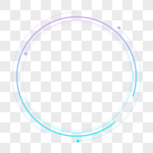 圆形炫彩框科技边框圆形高清图片