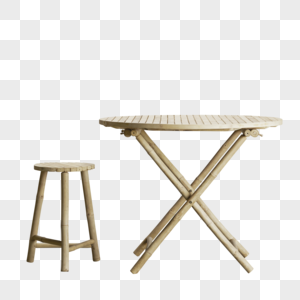 竹子桌子和凳子图片