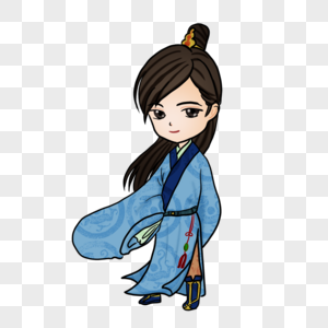 骑马古代免抠元素-卡通古代新郎新娘素材-png图片下载-摄图网