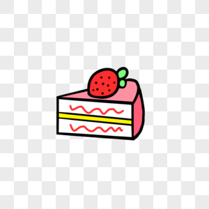 粉色草莓蛋糕美味甜品图片