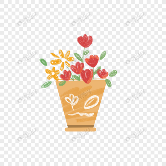 情人节盆栽花朵图片