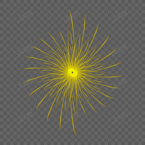 金黄色不规则放射光效图片