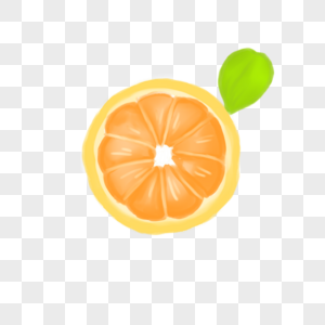 一片叶子的柠檬高清图片