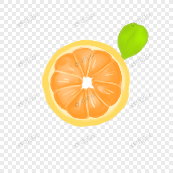 一片叶子的柠檬图片