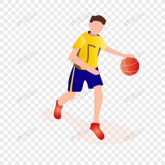 扁平化篮球运动员图片