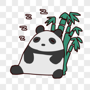 可爱熊猫睡觉表情包素材高清图片素材