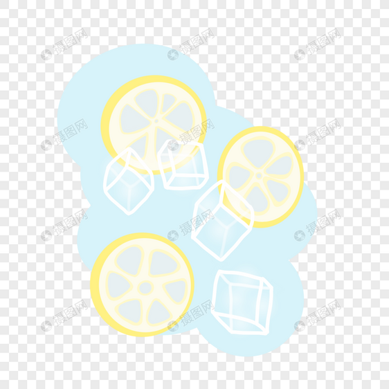 夏日清凉柠檬片图片