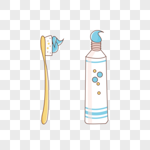 牙刷牙膏免抠素材高清图片