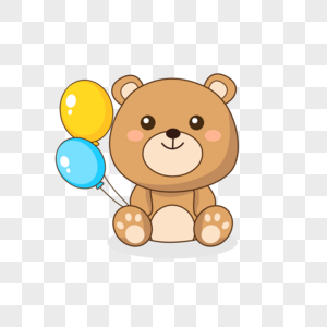 玩具熊粉红熊气球高清图片