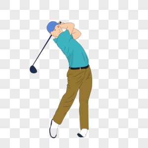 打高尔夫的运动员高清图片
