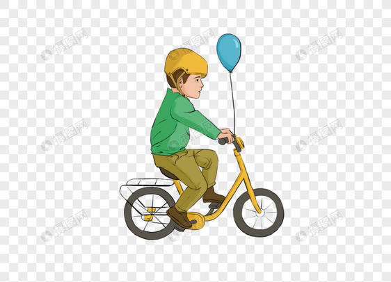 骑自行车的儿童图片