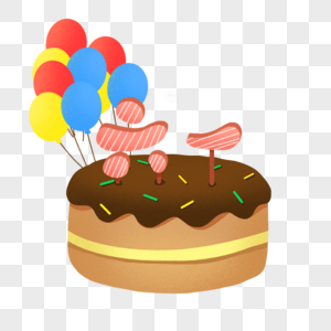 六一儿童节庆祝蛋糕和气球图片