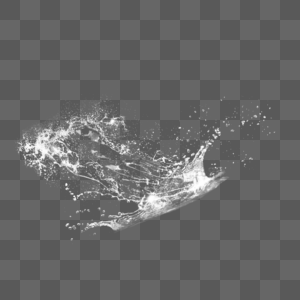 白色水纹飞溅水元素高清图片