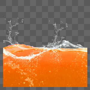 橙色水波素材图片