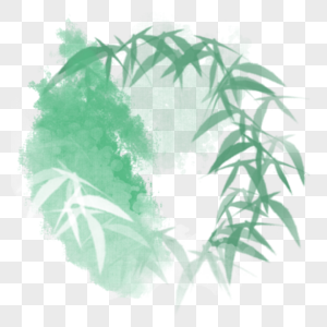 绿色竹子装饰边框图片