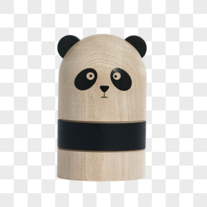 木质熊猫玩具图片