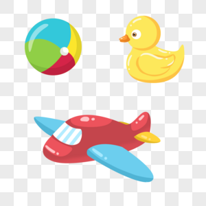 儿童节的玩具礼物小皮球飞机鸭子图片