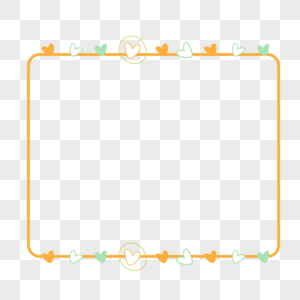 简约爱心形状边框图片