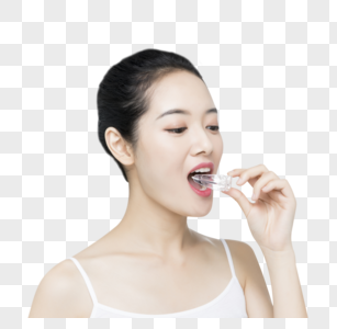 口腔牙齿美白护理女性图片