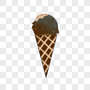 夏天巧克力冰淇淋球甜筒图片