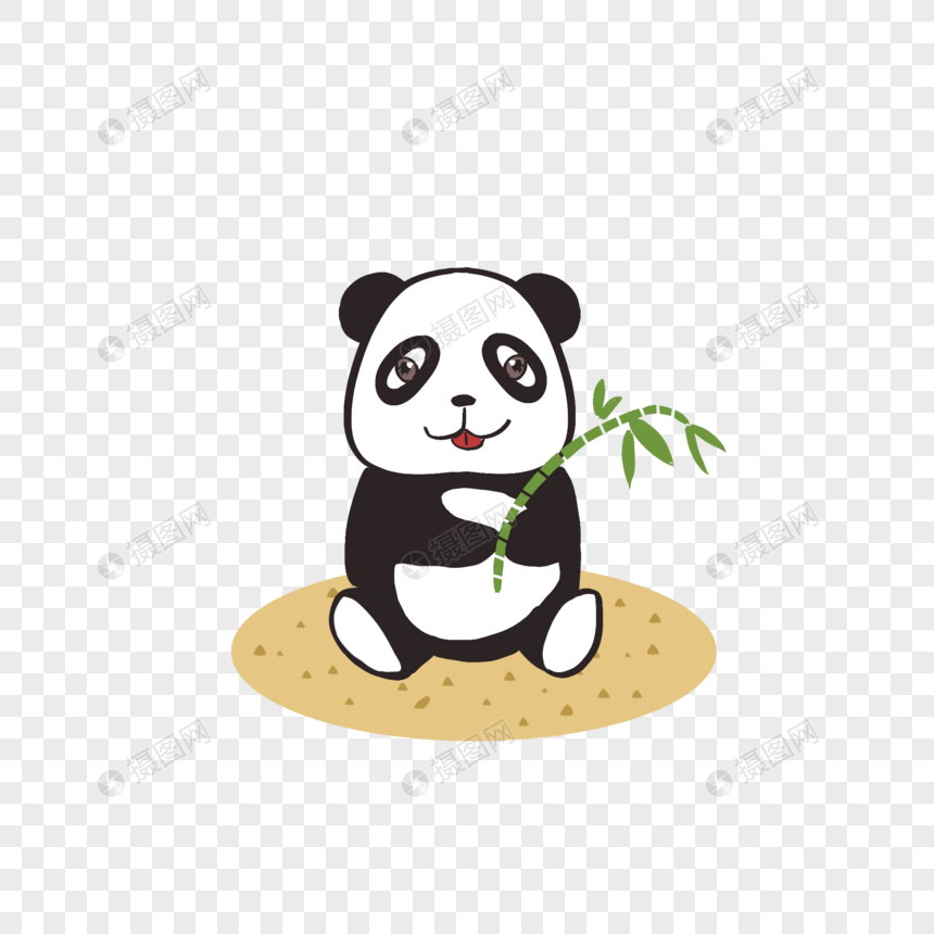 抱着竹子的熊猫