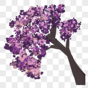 紫色的树图片