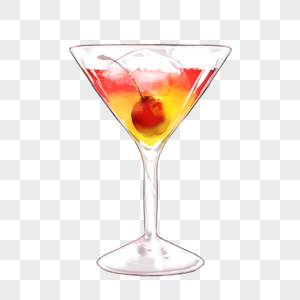 樱桃鸡尾酒饮料水果酒高清图片