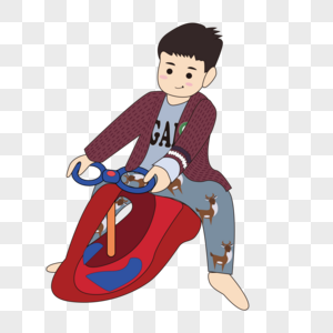 玩滑板车的男孩图片