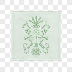 绿色园林图案毛巾2图片