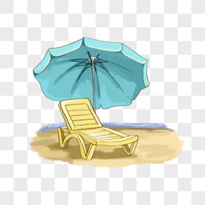 阳伞躺椅图片