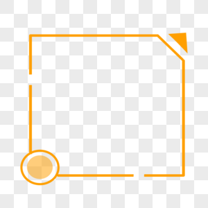 电商节科技风简约橘色圆圈线条边框图片