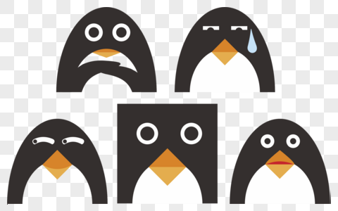 可爱企鹅表情图片