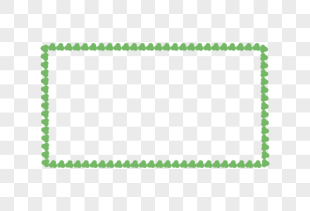 绿花边框绿色长方形高清图片