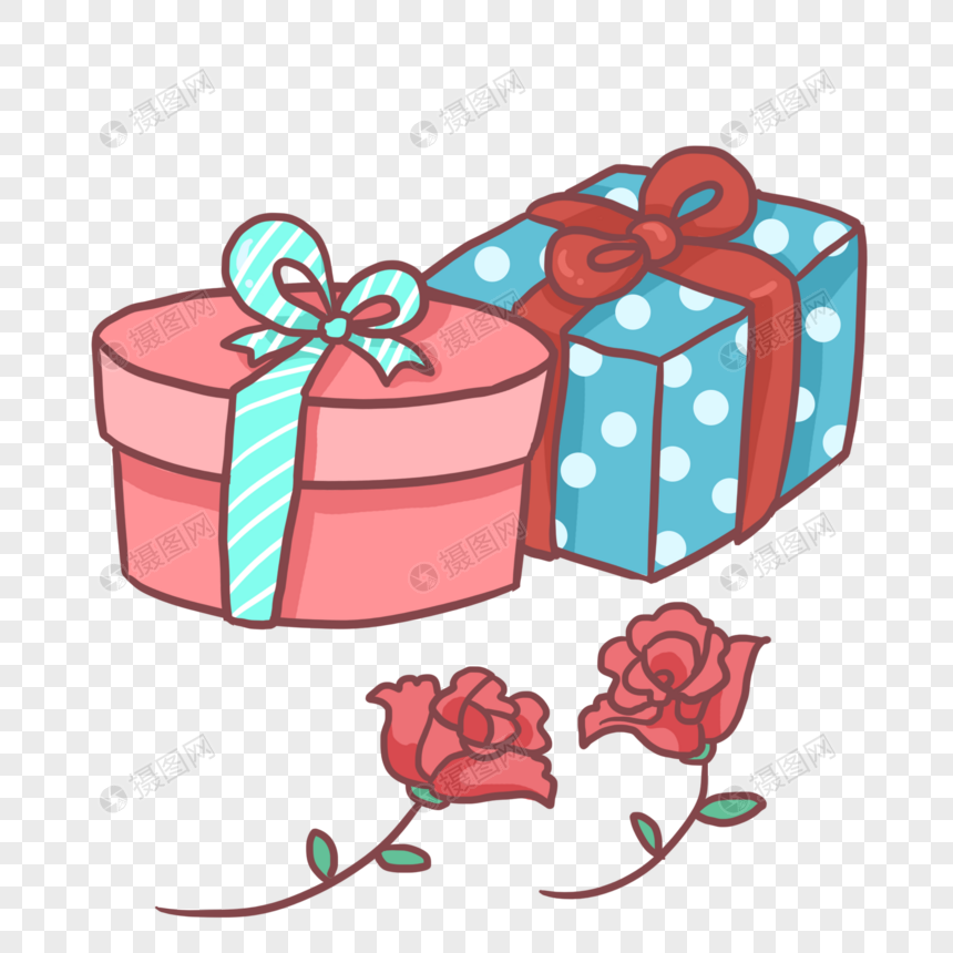 情人节表白的礼物和玫瑰花图片