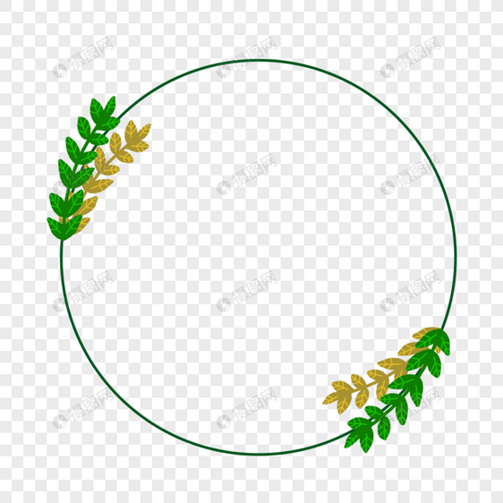 植物圆形边框图片