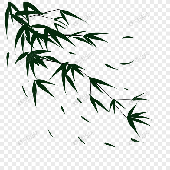 古风绿色竹子图片