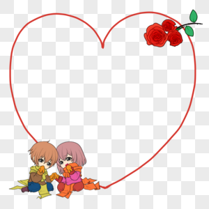 情侣素材边框图片