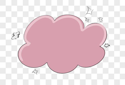 粉嫩色的儿童房效果图粉色云朵边框素材