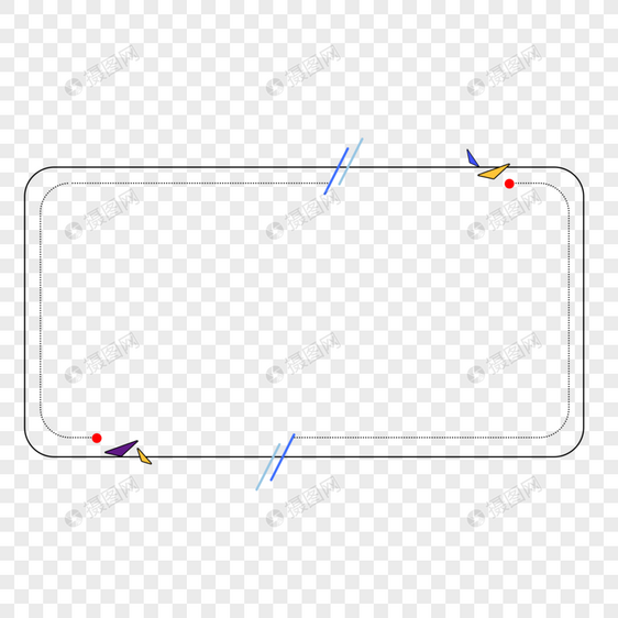 简单科技矩形边框图片
